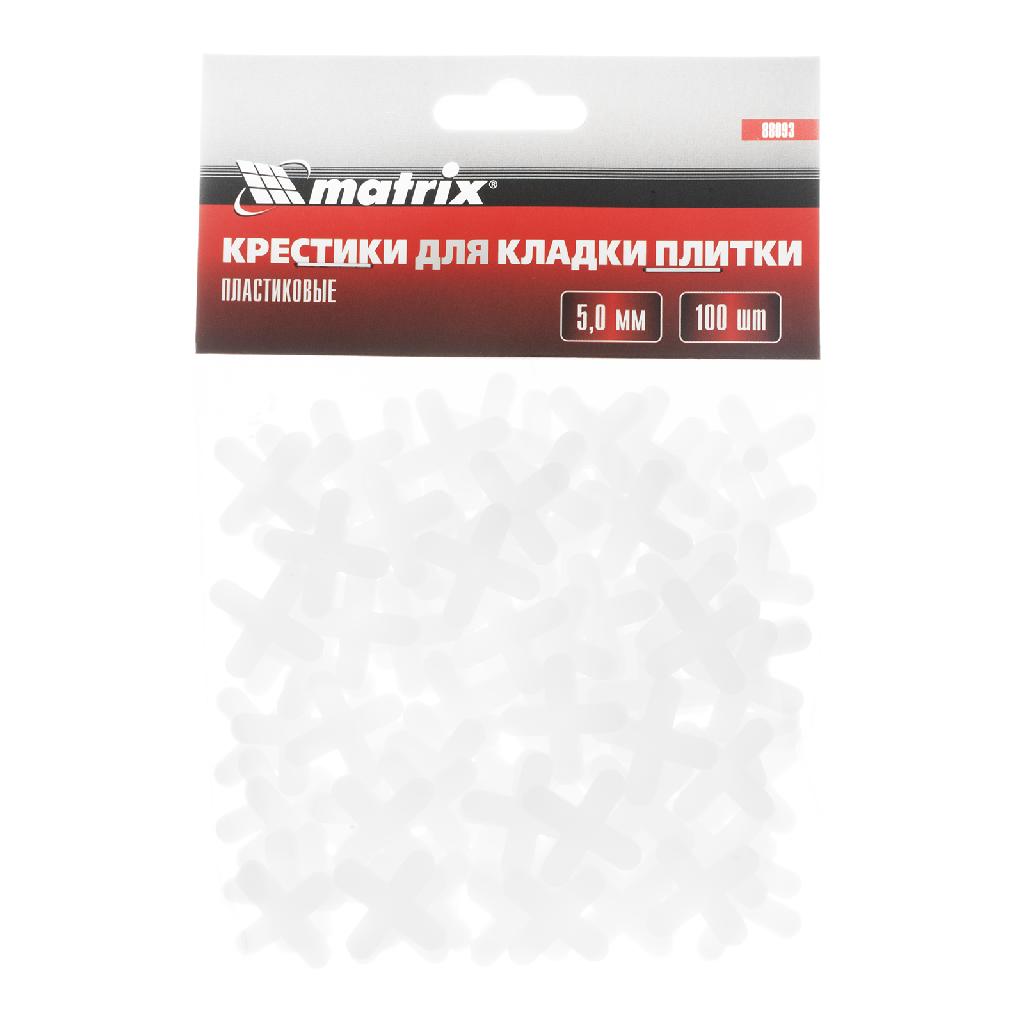 картинка Крестики, 5.0 мм, для кладки плитки, 100 шт Matrix от ООО "Строительный Крепеж"