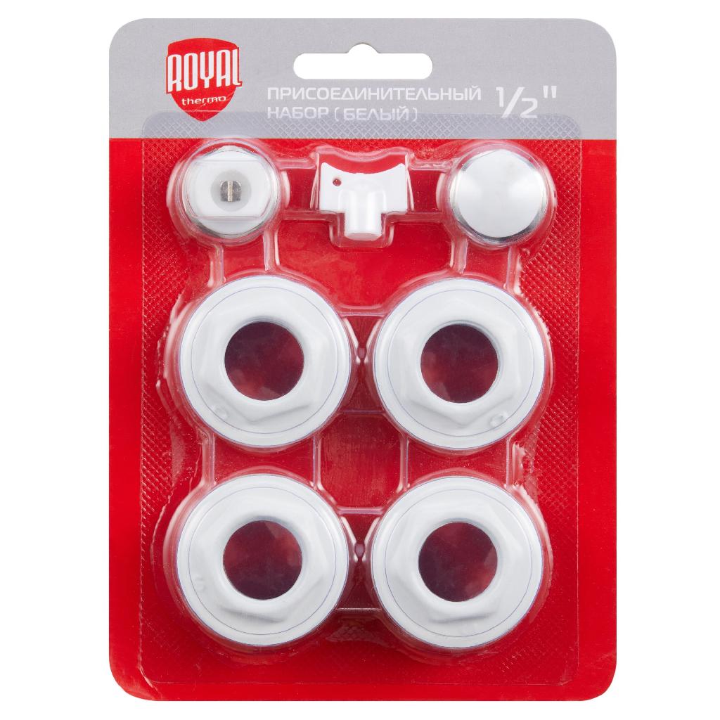 картинка Набор присоединительный Royal Thermo 1/2'' white от ООО «Строительный крепеж»