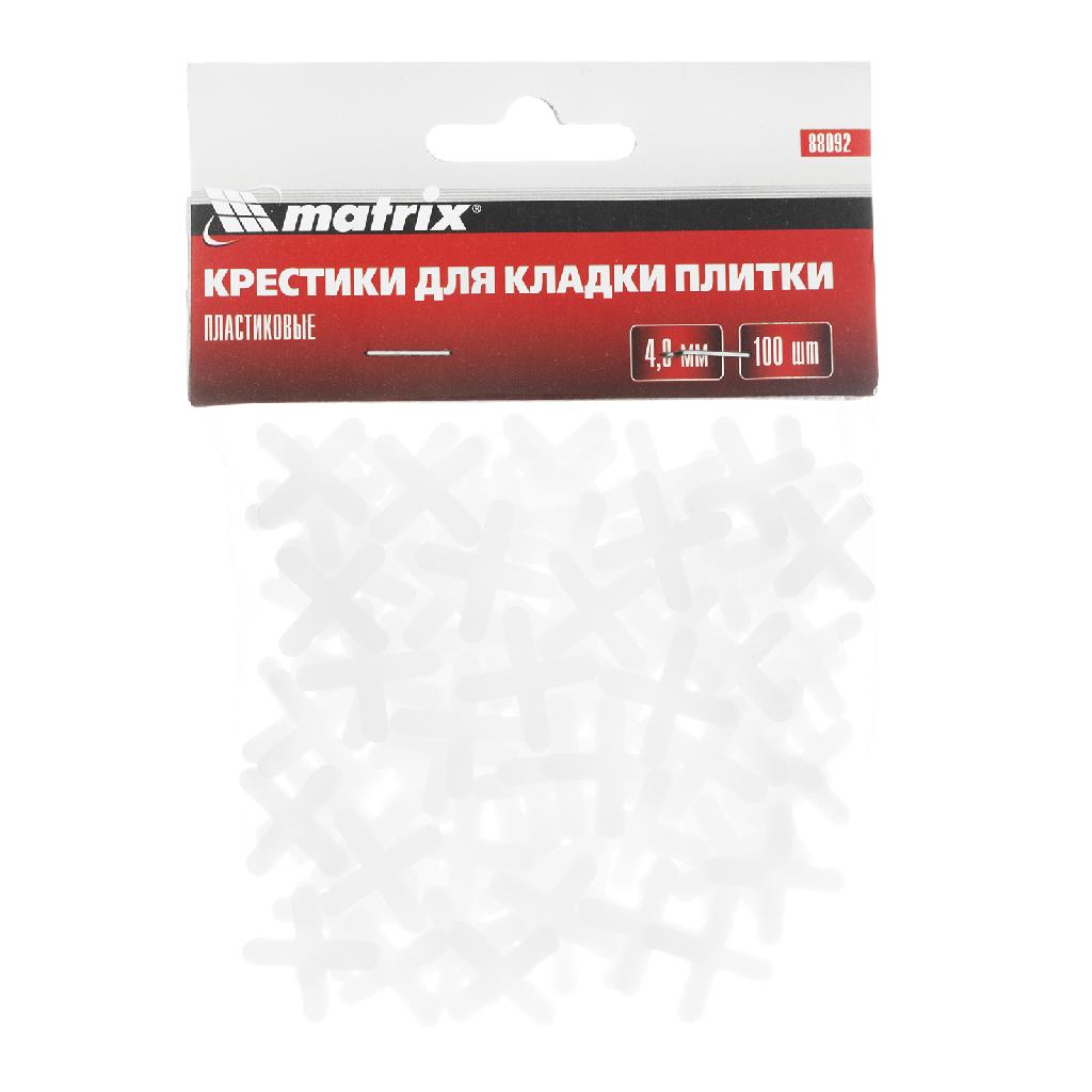 картинка Крестики, 4.0 мм, для кладки плитки, 100 шт Matrix от ООО "Строительный Крепеж"