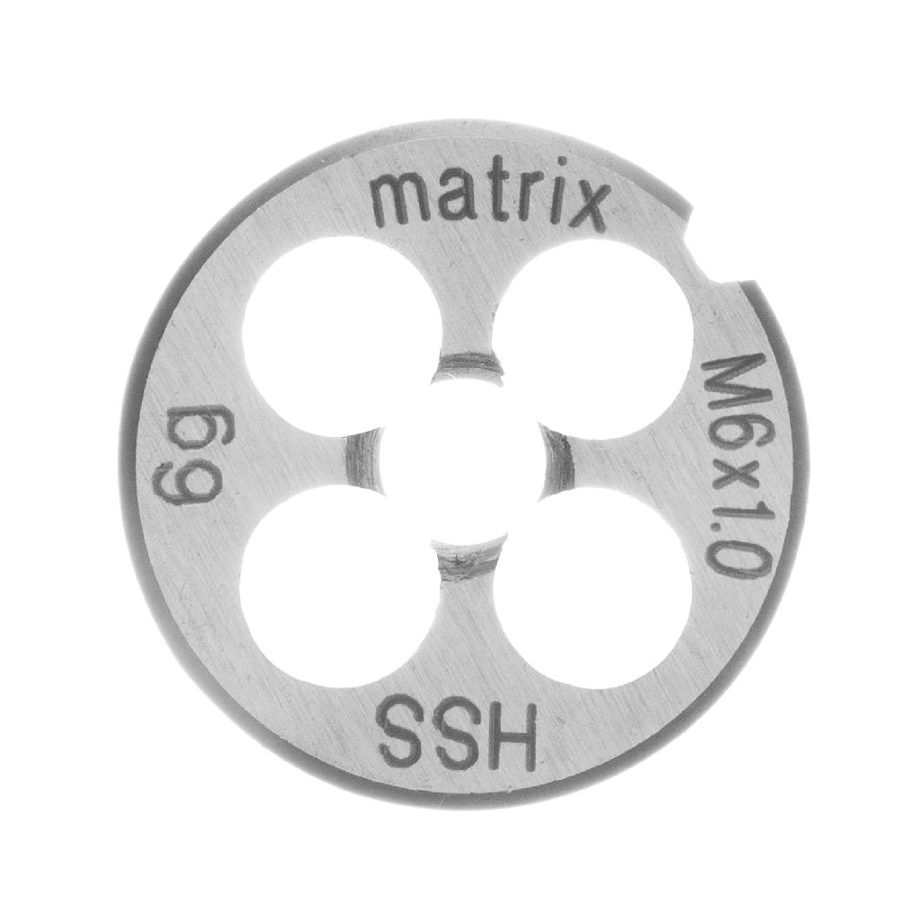 картинка Плашка М6 х 1 мм, Р6М5 Matrix от ООО "Строительный Крепеж"