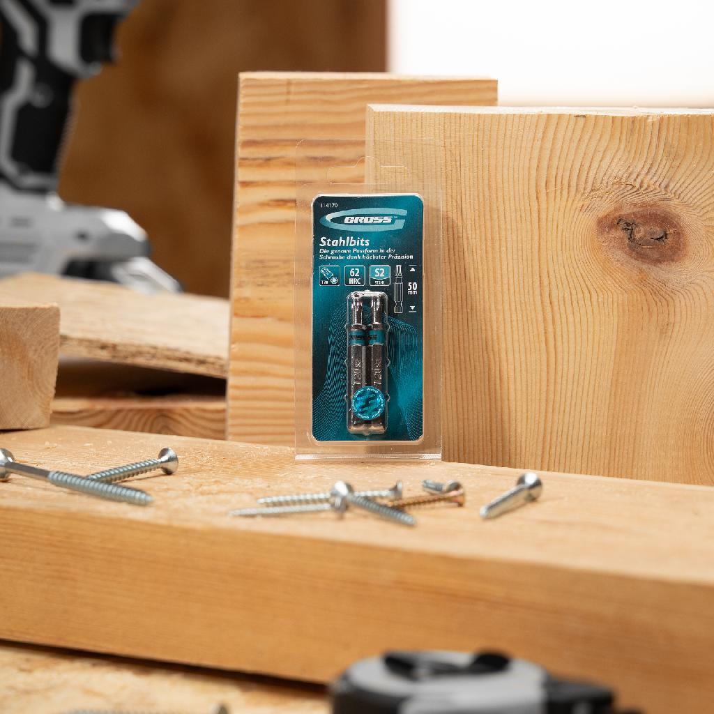картинка Бита Torx 20х50мм, сталь S2, шестигр., 2 шт. Gross от ООО "Строительный Крепеж"