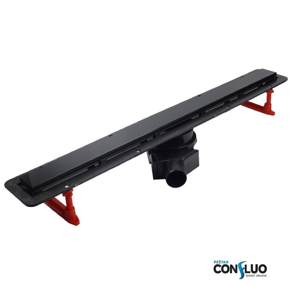 картинка Лоток душевой PESTAN Confluo Frameless Line 650 Black Glass от ООО «Строительный крепеж»