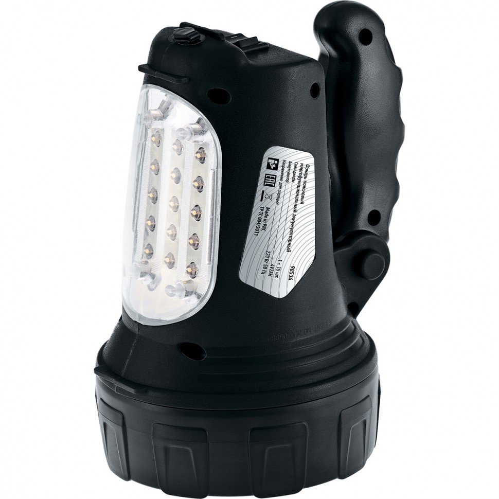 картинка Фонарь поисковый, многофункциональный, аккумуляторный, 1+ 15 Led Stern от ООО "Строительный Крепеж"