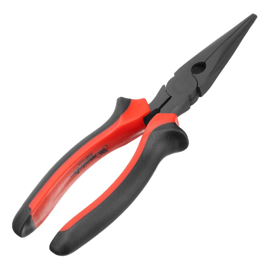 картинка Длинногубцы прямые Black Nickel, 200 мм, двухкомпонентные рукоятки Matrix от ООО "Строительный Крепеж"