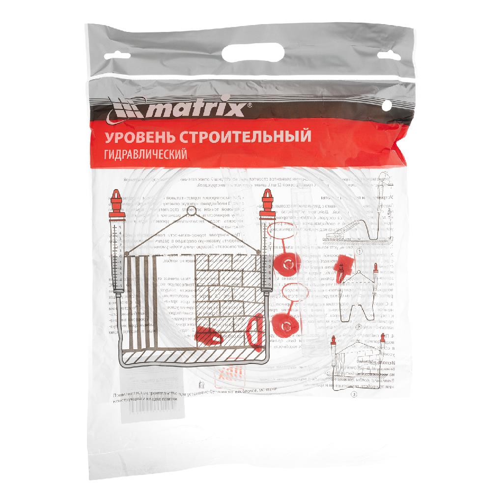 картинка Гидроуровень,удлиненная колба, рельефная градуировка, 5м Matrix от ООО "Строительный Крепеж"