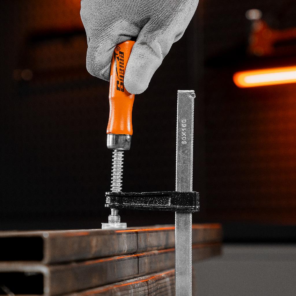 картинка Струбцина F-образная, 150 х 50 мм Sparta от ООО "Строительный Крепеж"