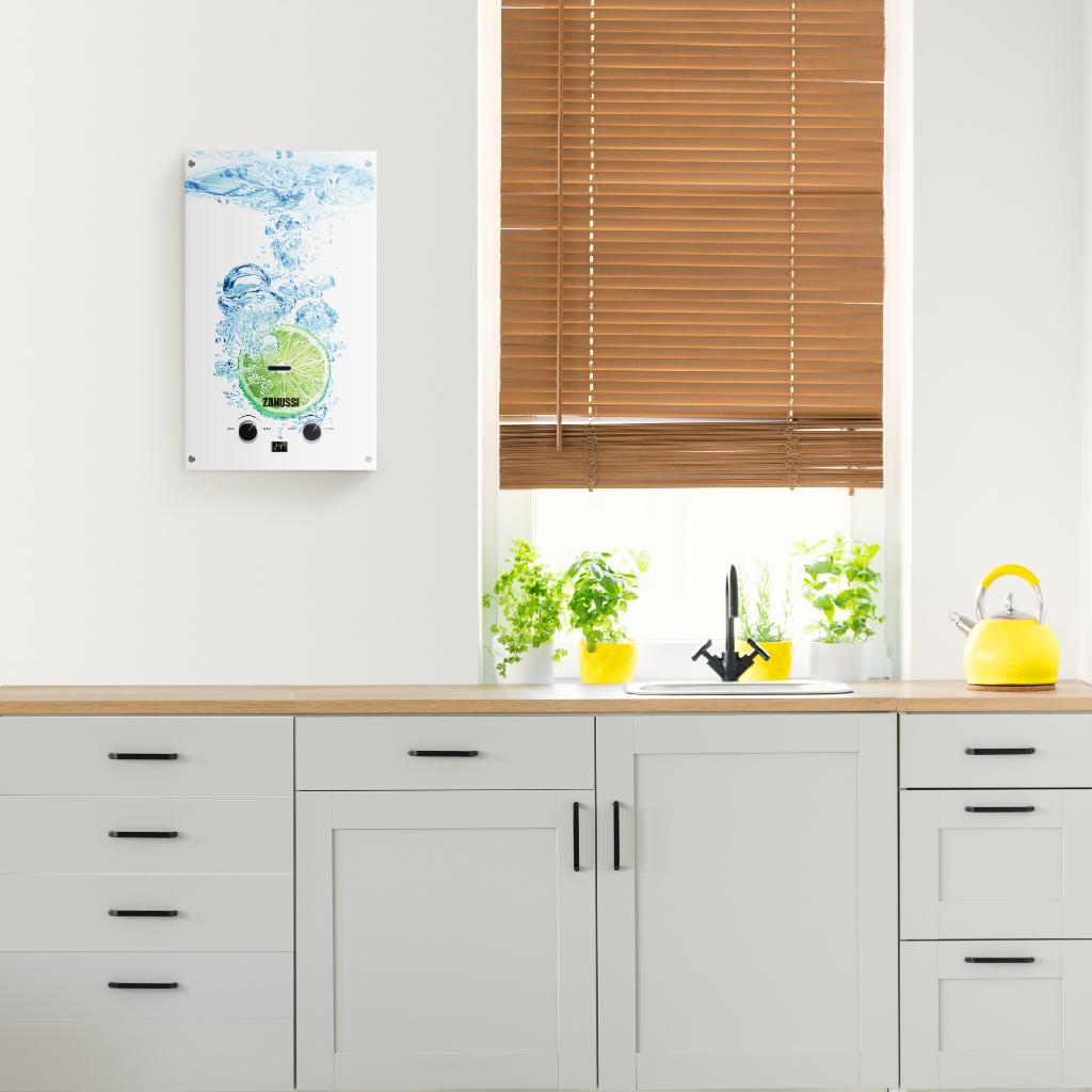картинка Колонка газовая Zanussi GWH 10 Fonte Glass Lime от ООО «Строительный крепеж»