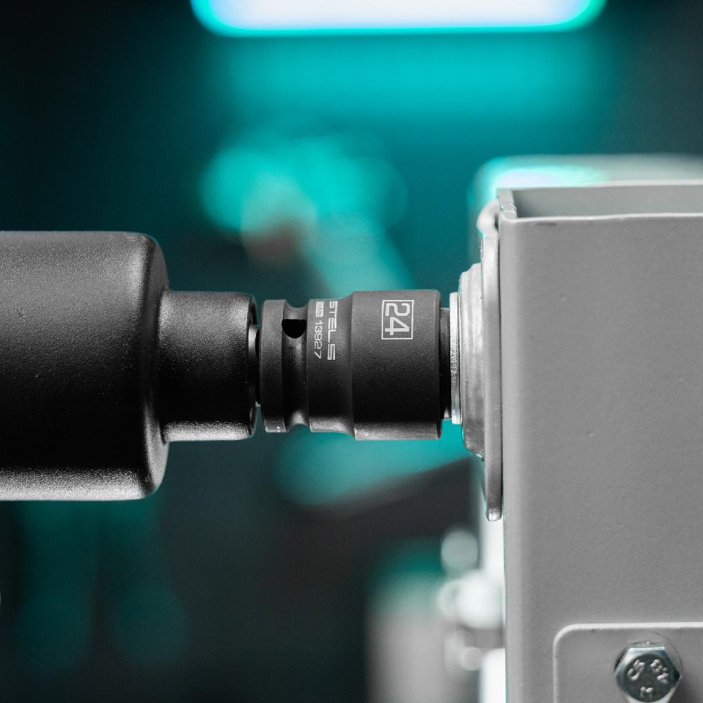 картинка Головка ударная шестигранная, 24 мм, 1/2, CrMo Stels от ООО "Строительный Крепеж"