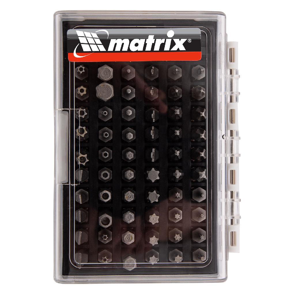 картинка Набор бит с магнитным держателем, CrV, 61 шт. Matrix от ООО "Строительный Крепеж"