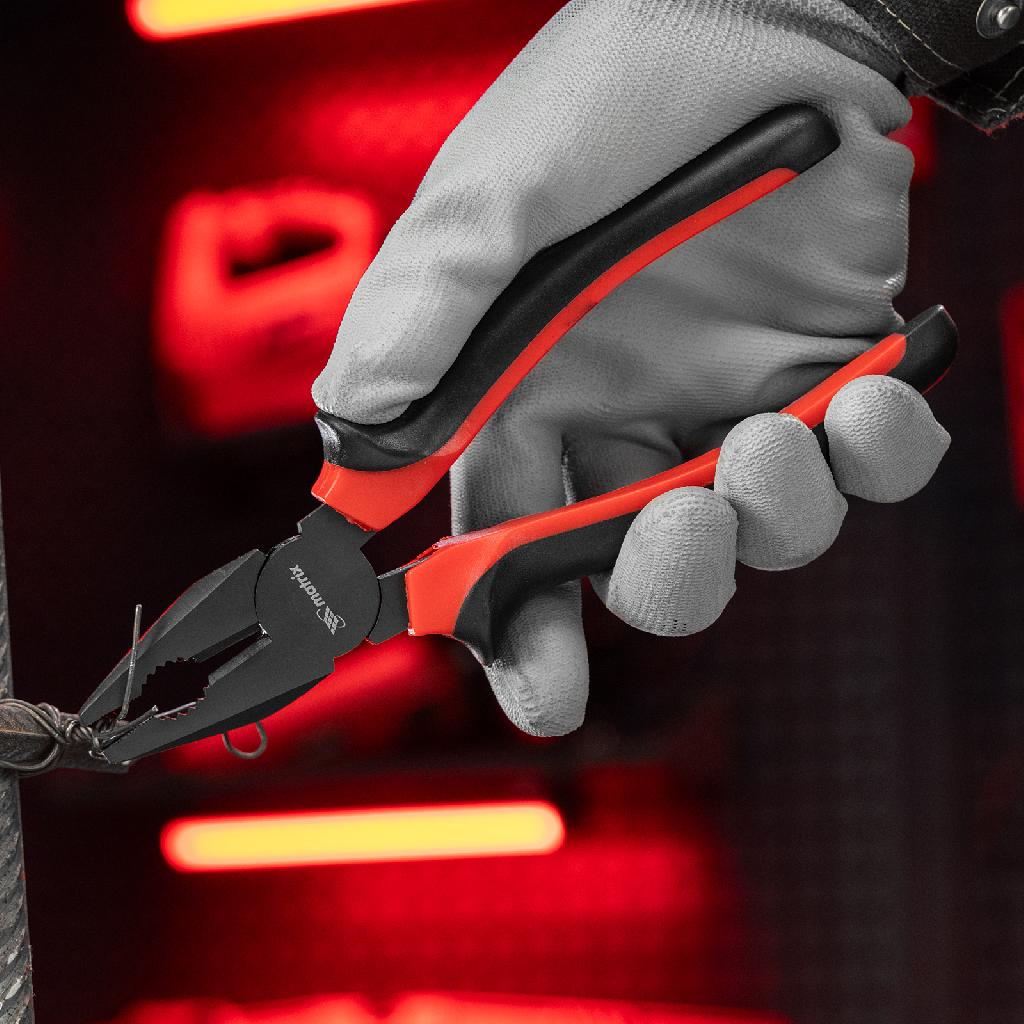 картинка Плоскогубцы комбинированные Black Nickel, 200 мм, двухкомпонентные рукоятки Matrix от ООО "Строительный Крепеж"