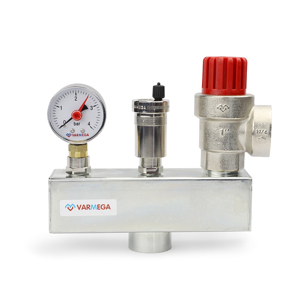картинка Группа безопасности котла VARMEGA VM16303, 1", сталь, до 200 кВт от ООО «Строительный крепеж»