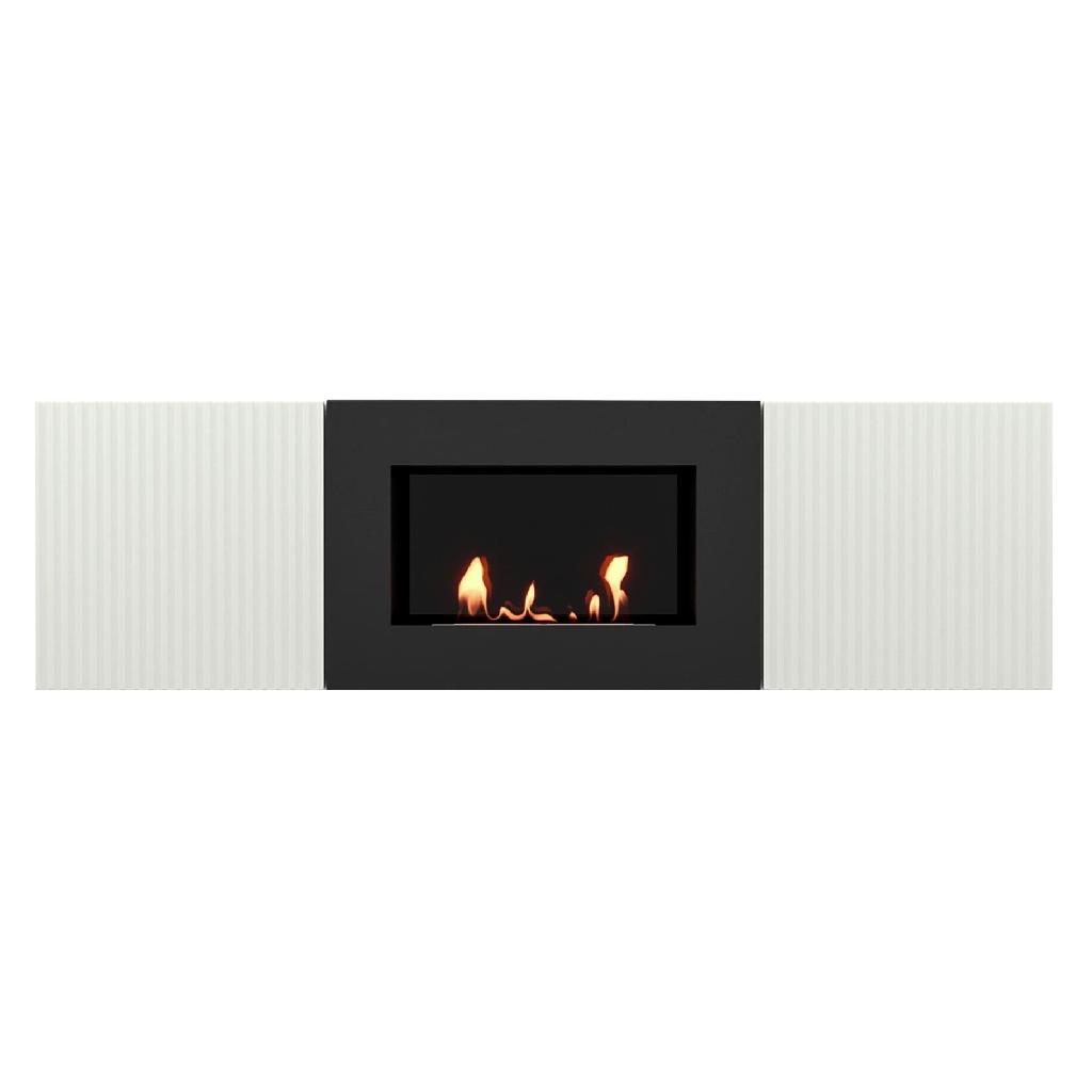 картинка Тумба с биокамином Firelight BFP/P-1400L белая от ООО «Строительный крепеж»