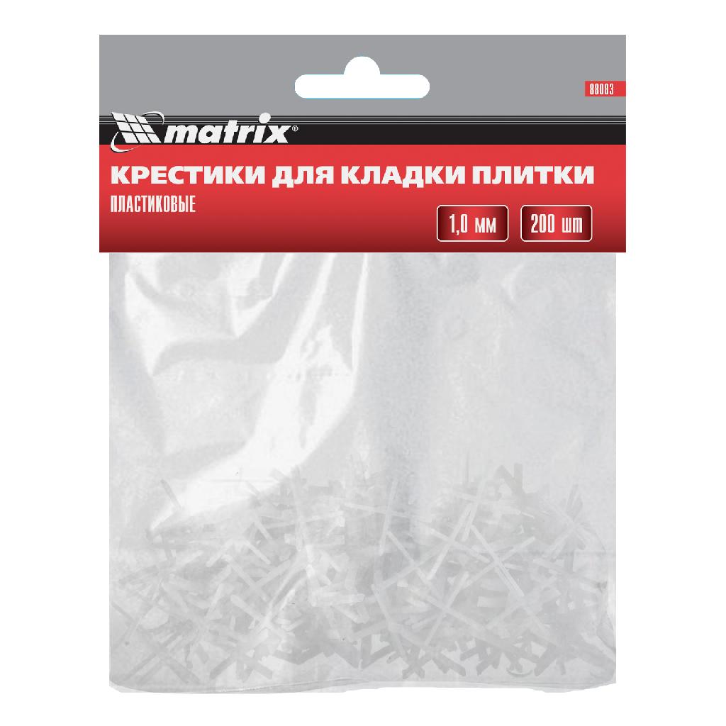 картинка Крестики, 1.0 мм, для кладки плитки, 200 шт Matrix от ООО "Строительный Крепеж"