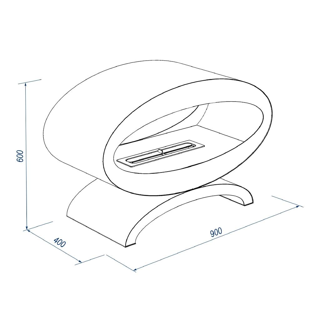 картинка Биокамин Royal Thermo RTBFP-F900E Ellipse от ООО «Строительный крепеж»