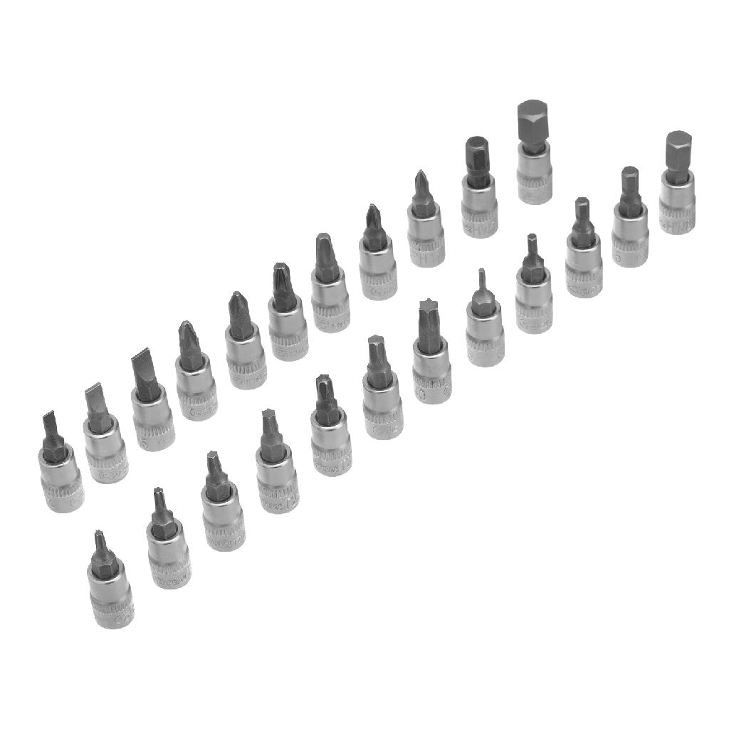 картинка Набор инструментов, 1/4", пластиковый кейс 56 предметов Сибртех от ООО "Строительный Крепеж"