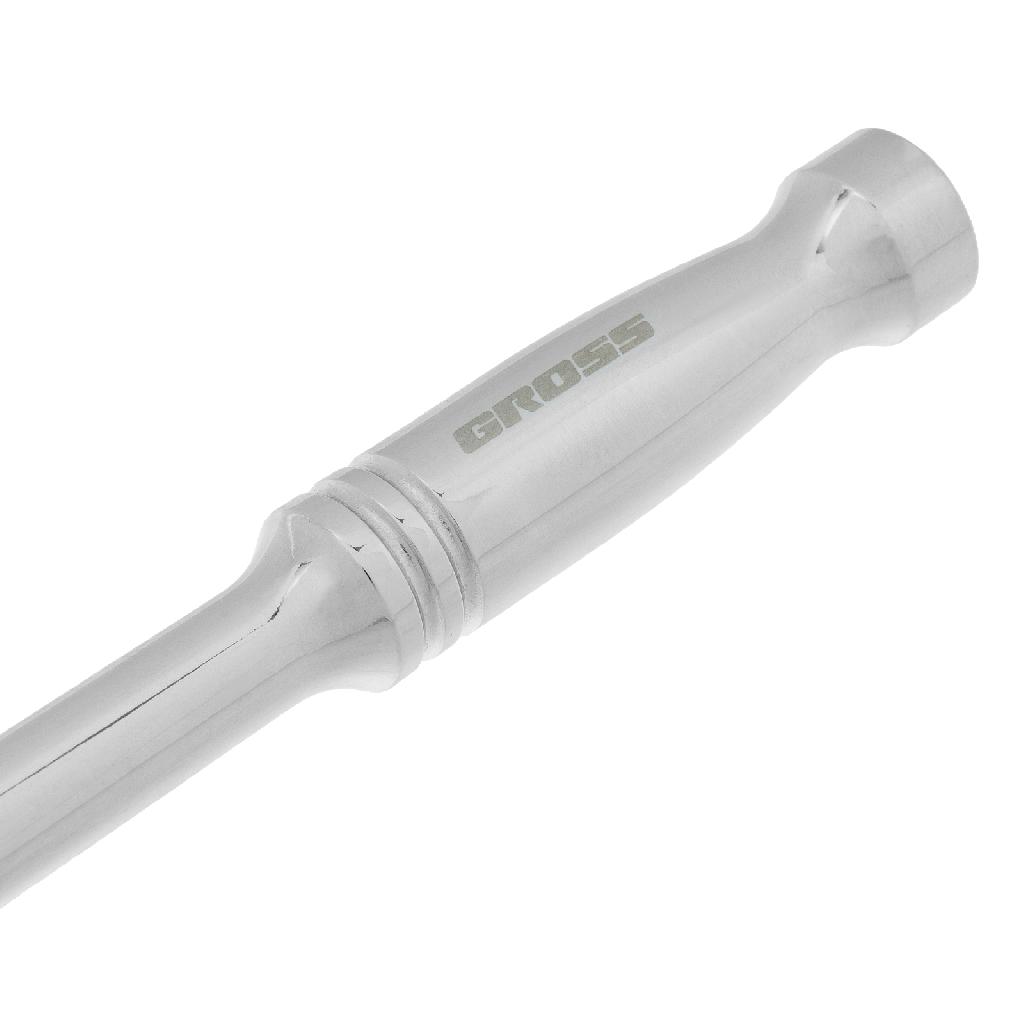 картинка Ключ-трещотка 1/4", CrV, 120 зубьев, цельнометаллический, хром Gross от ООО "Строительный Крепеж"