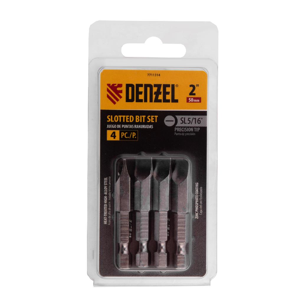 картинка Набор бит, SL5/16"x2", 4 шт. Denzel от ООО "Строительный Крепеж"