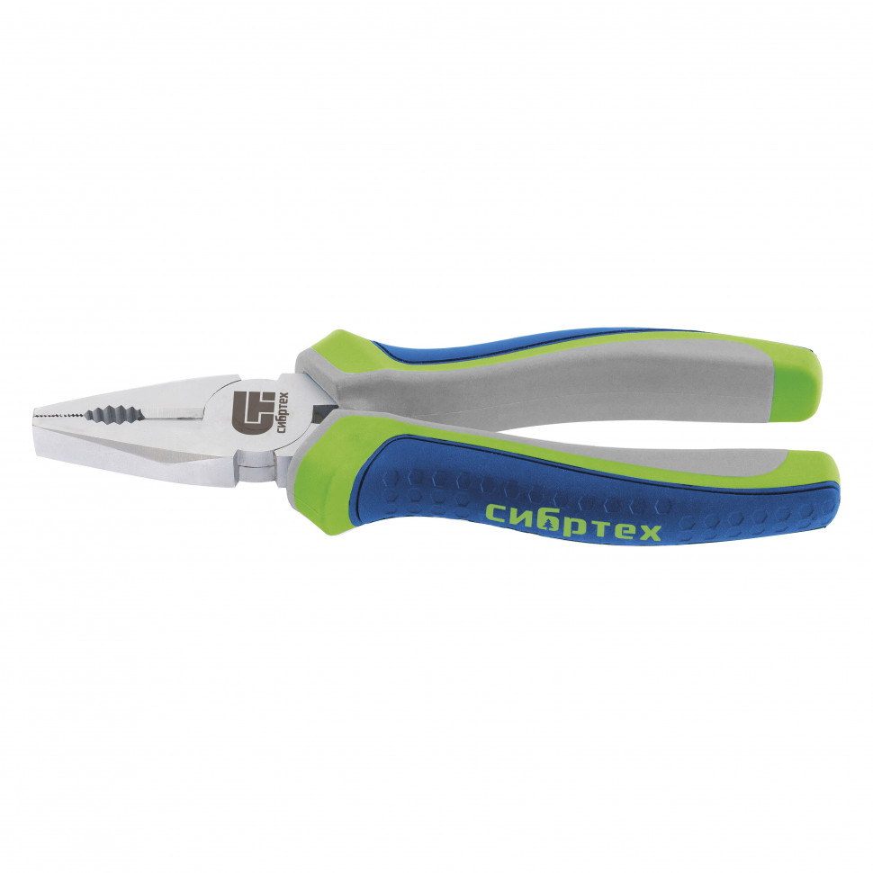 картинка Плоскогубцы комбинированные, 180 мм, трехкомпонентные рукоятки Сибртех от ООО "Строительный Крепеж"