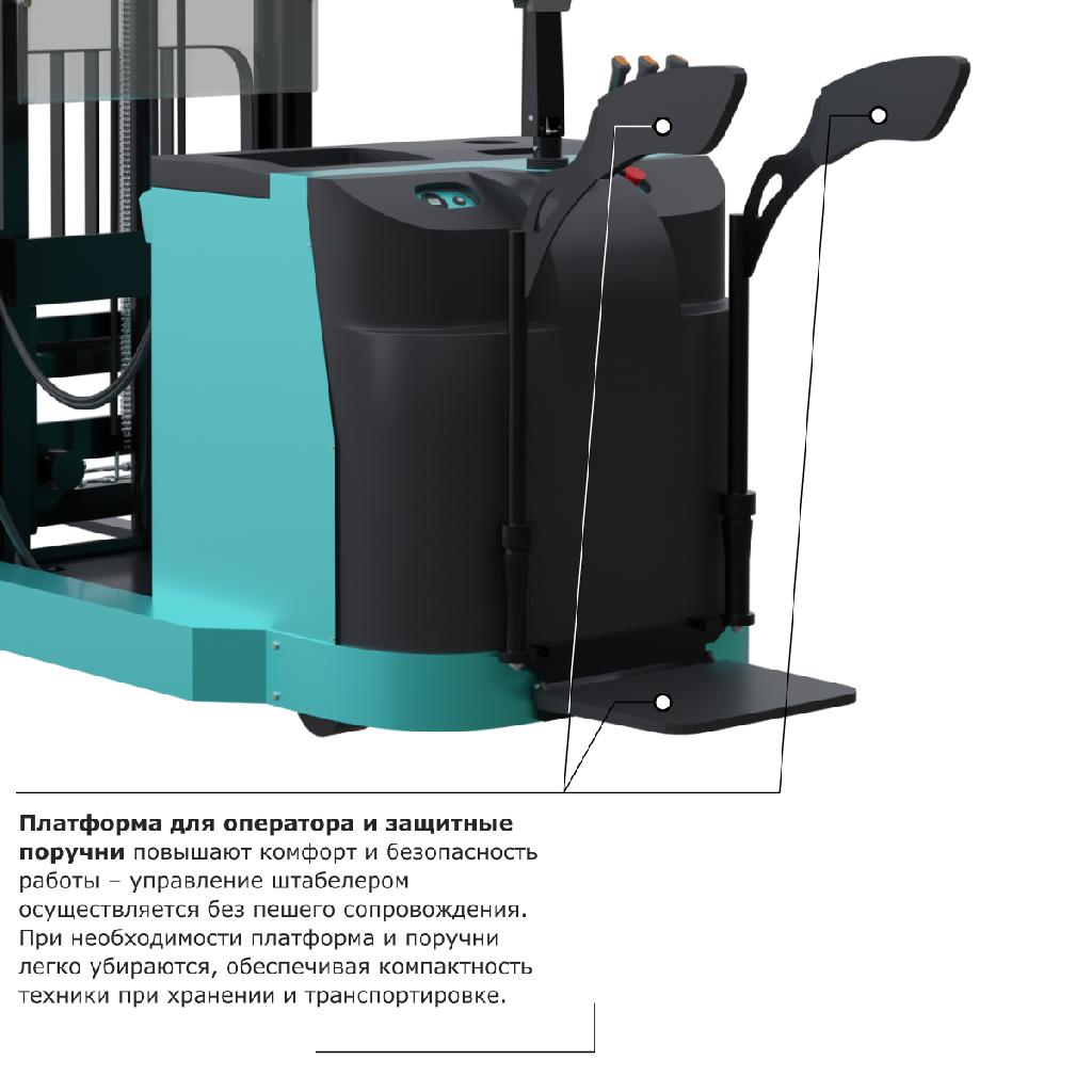 картинка Штабелер с выдвижной мачтой (мини-ричтрак) PROLIFT PRO MRV 2045 от ООО «Строительный крепеж»