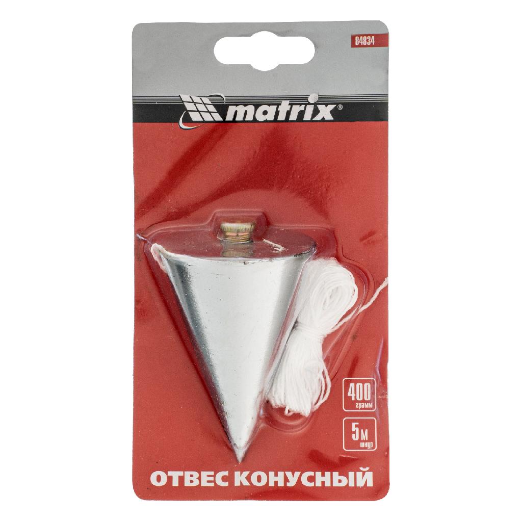 картинка Отвес конусный, 400 г, шнур 5 м Matrix от ООО "Строительный Крепеж"