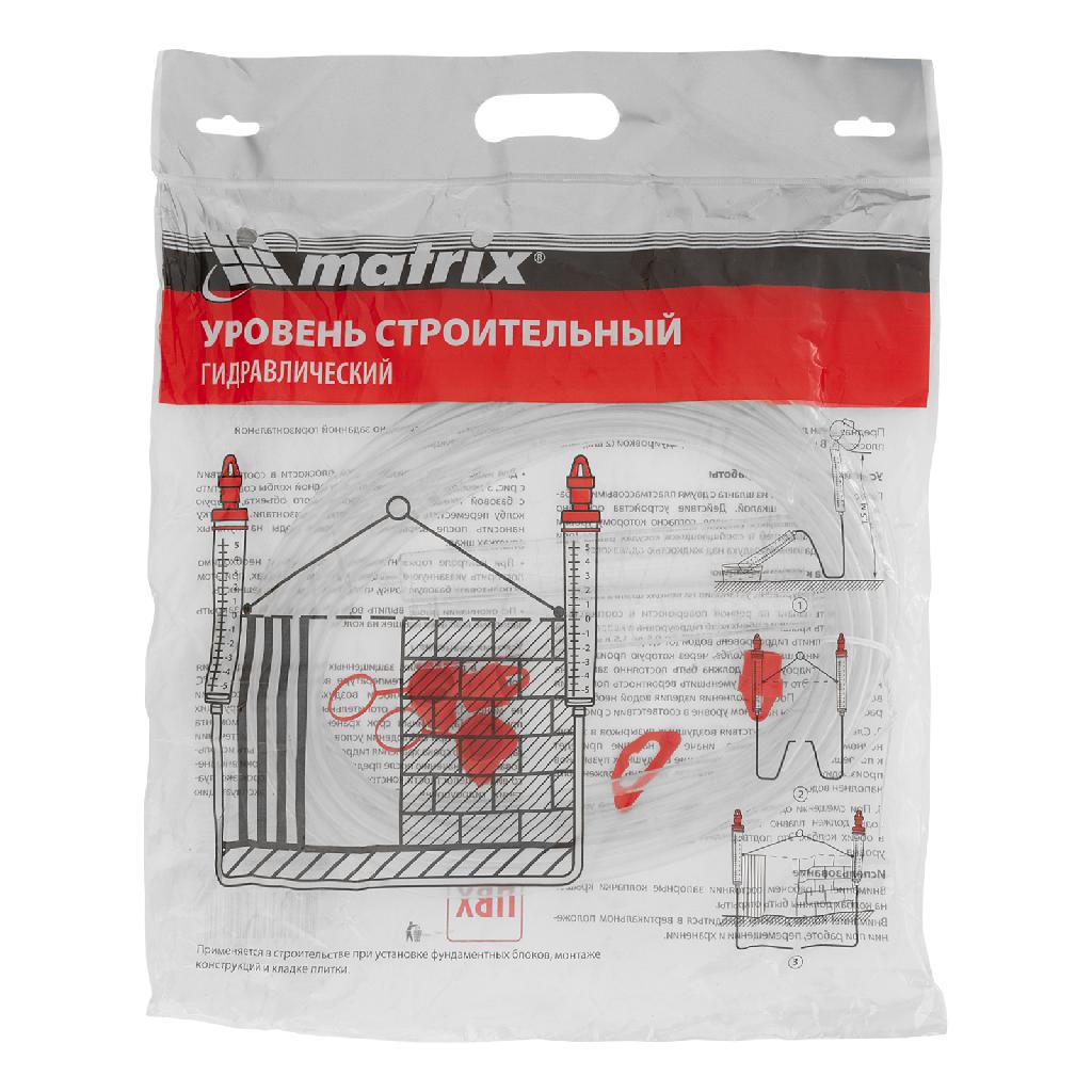 картинка Гидроуровень,удлиненная колба, рельефная градуировка, 7м Matrix от ООО "Строительный Крепеж"