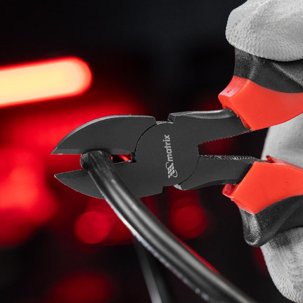 картинка Бокорезы Black Nickel, 160 мм, двухкомпонентные рукоятки Matrix от ООО "Строительный Крепеж"