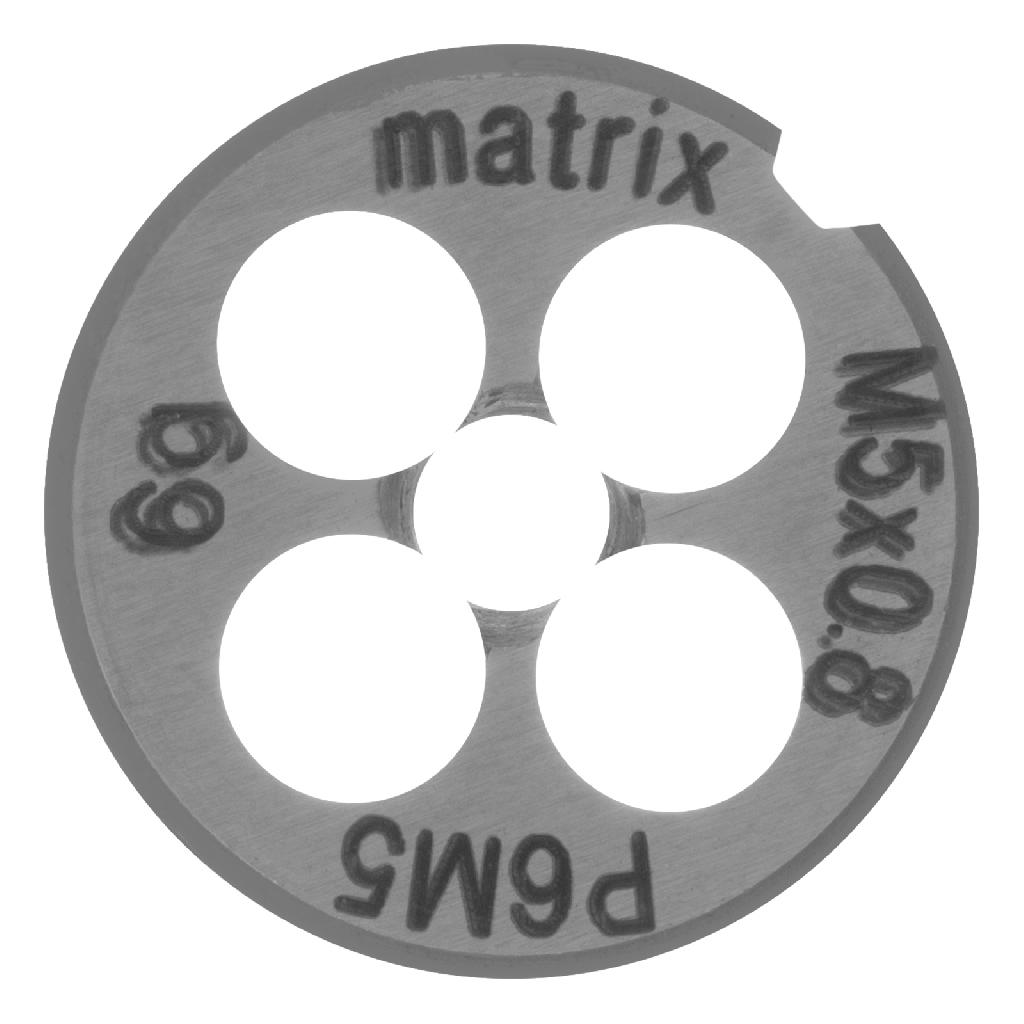 картинка Плашка М5 х 0.8 мм, Р6М5 Matrix от ООО "Строительный Крепеж"