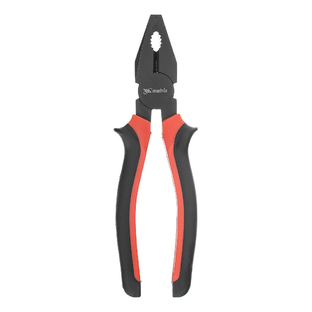 картинка Плоскогубцы комбинированные Black Nickel, 200 мм, двухкомпонентные рукоятки Matrix от ООО "Строительный Крепеж"