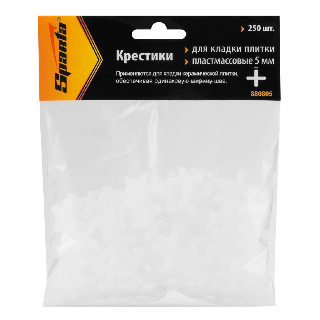 картинка Крестики, 5 мм, для кладки плитки, 250 шт Sparta от ООО "Строительный Крепеж"