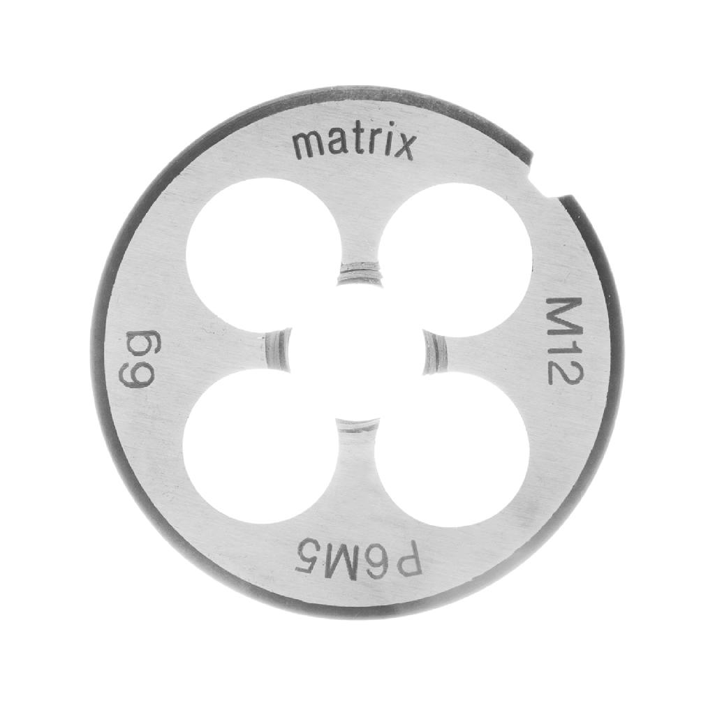 картинка Плашка М12 х 1.75 мм, Р6М5 Matrix от ООО "Строительный Крепеж"