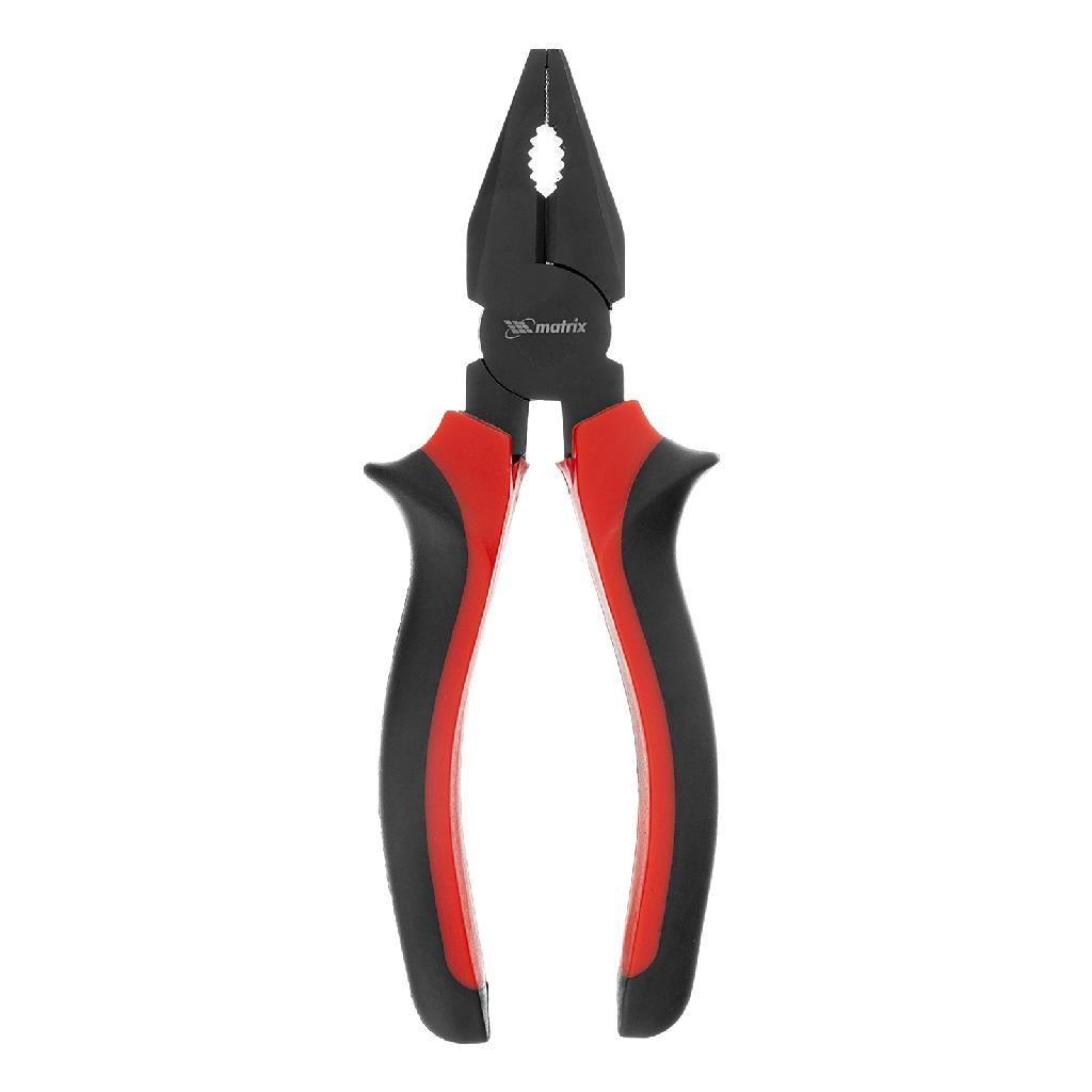 картинка Плоскогубцы комбинированные Black Nickel, 160 мм, двухкомпонентные рукоятки Matrix от ООО "Строительный Крепеж"