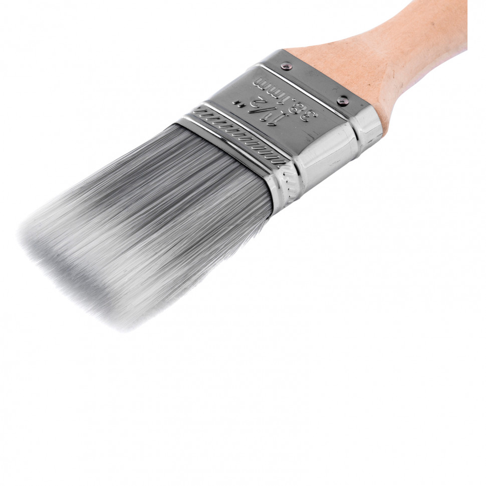 картинка Кисть плоская Platinum 1.5", искусственная щетина, деревянная ручка MTX от ООО "Строительный Крепеж"