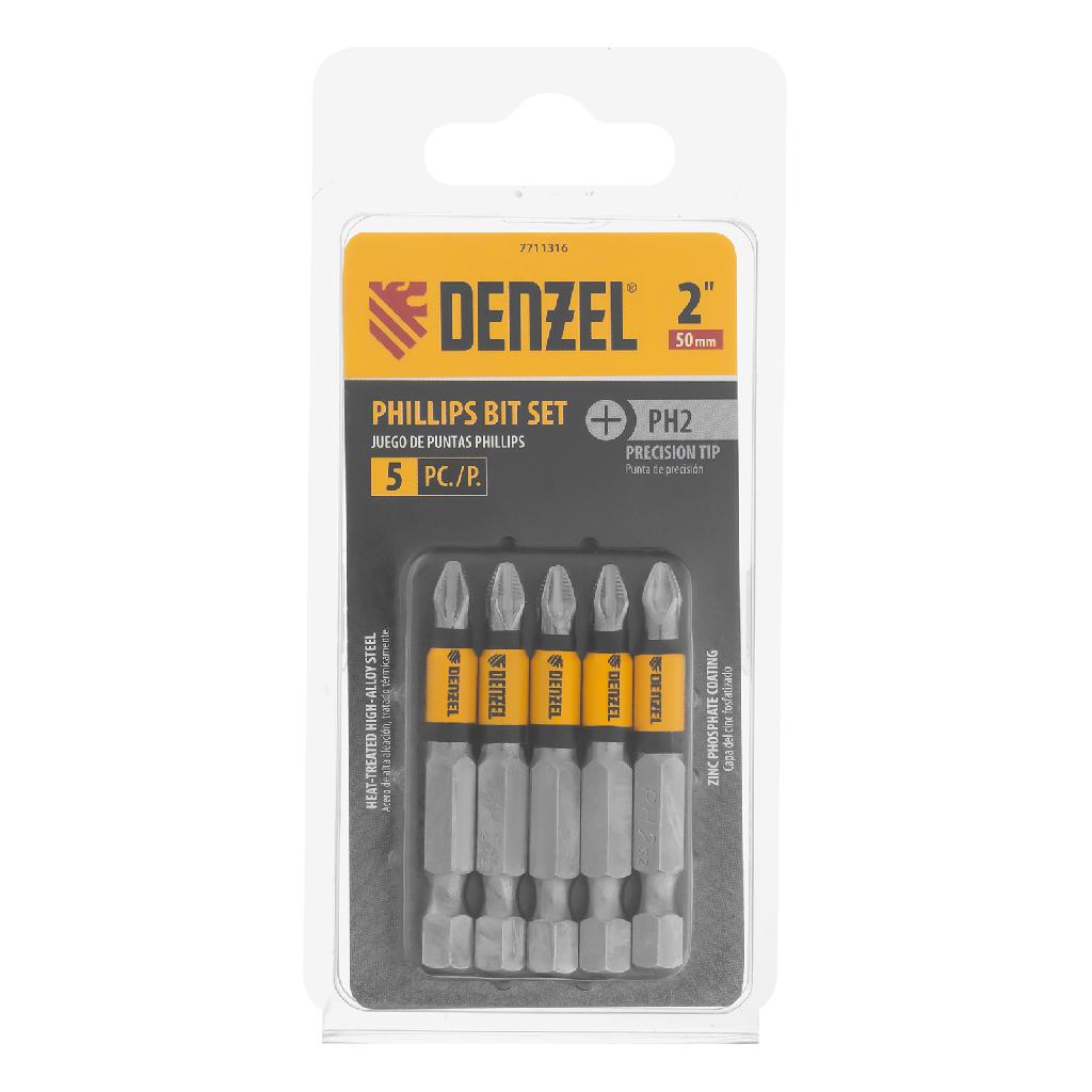 картинка Набор бит, PH2x50, 5 шт. Denzel от ООО "Строительный Крепеж"