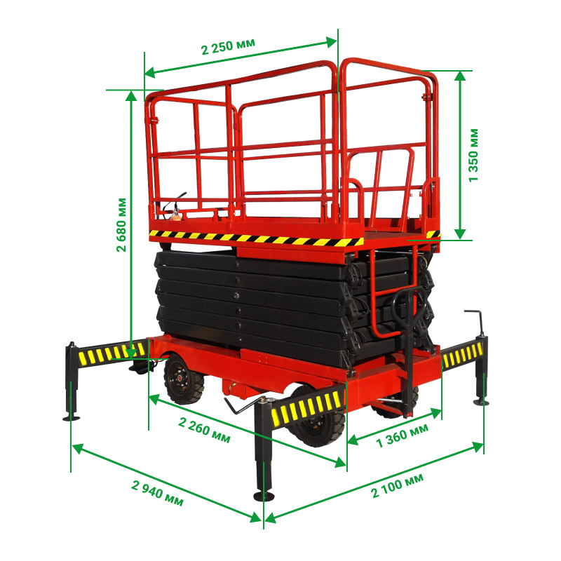 картинка Ножничный подъемник PROLIFT PF1403 (PROLIFT SJY0.3-13) от ООО «Строительный крепеж»
