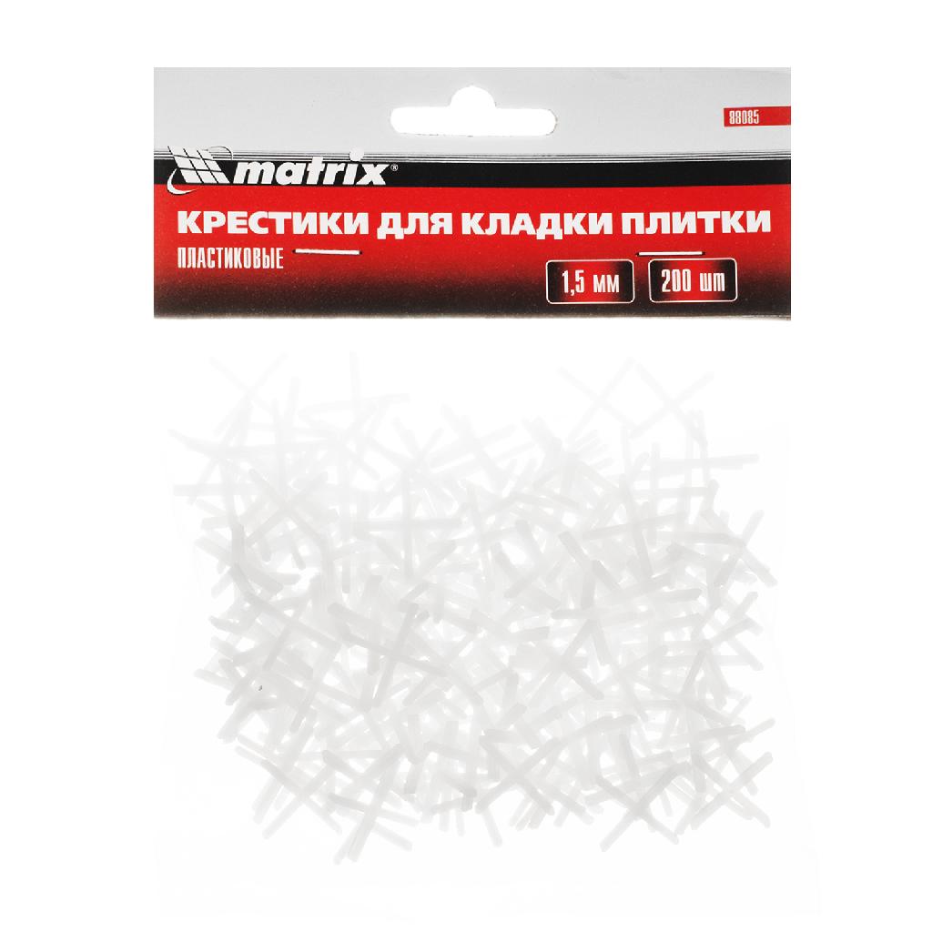 картинка Крестики, 1.5 мм, для кладки плитки, 200 шт Matrix от ООО "Строительный Крепеж"