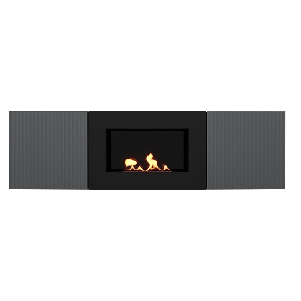 картинка Тумба с биокамином Firelight BFP/P-1400L графит от ООО «Строительный крепеж»