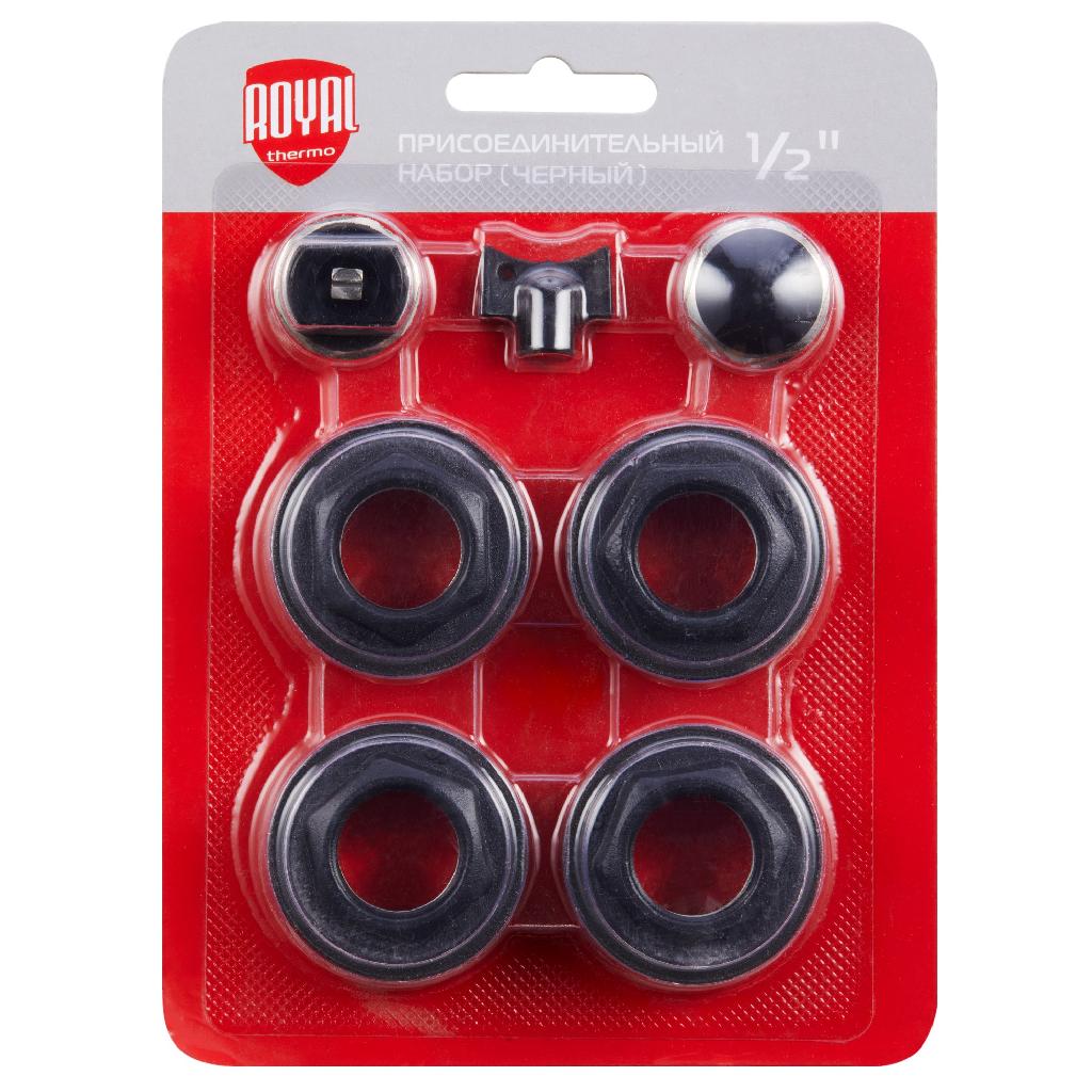 картинка Набор присоединительный Royal Thermo 1/2'' black от ООО «Строительный крепеж»