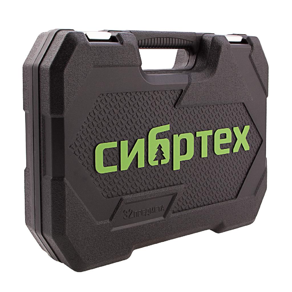 картинка Набор инструментов 32 предмета, CrV, 1/2" Сибртех от ООО "Строительный Крепеж"