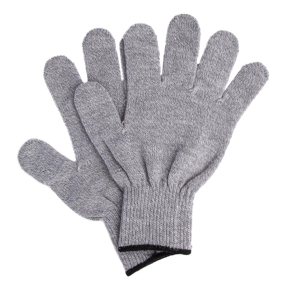 картинка Перчатки трикотажные, акрил, серое мулине, оверлок Сибртех от ООО «Строительный крепеж»