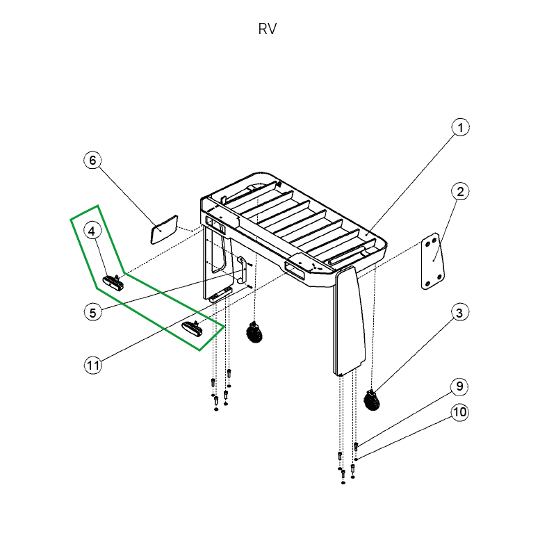 картинка Фара головного света встроенная для ричтрака RV (24V) от ООО «Строительный крепеж»