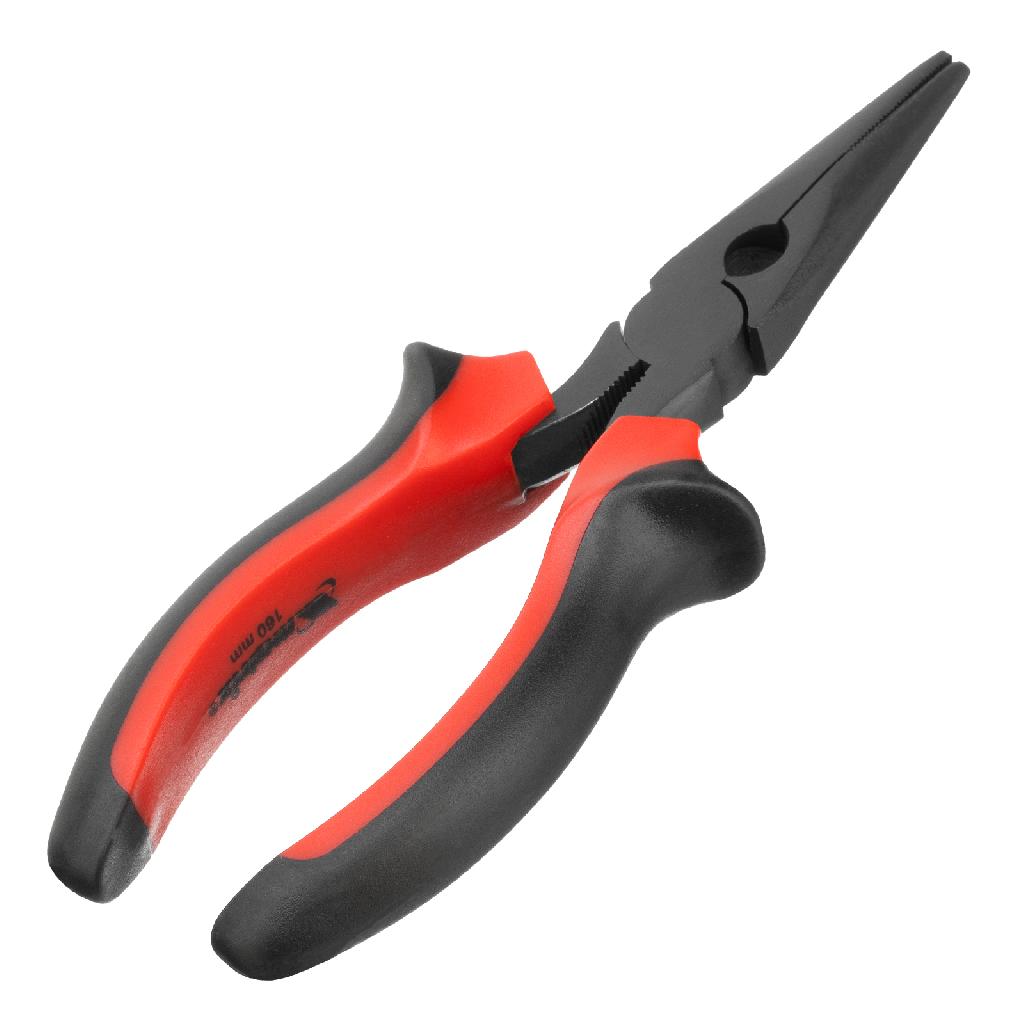 картинка Длинногубцы прямые Black Nickel, 160 мм, двухкомпонентные рукоятки Matrix от ООО "Строительный Крепеж"