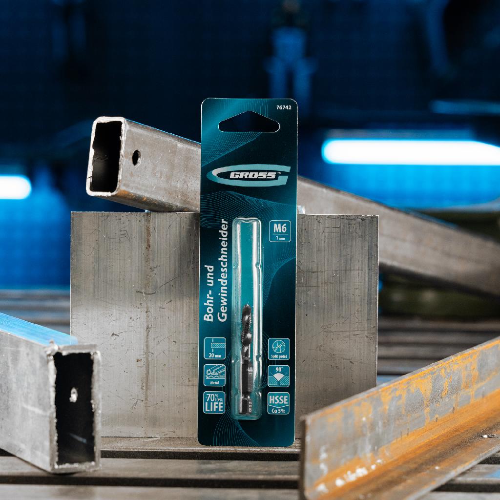 картинка Сверло-метчик М6 х 1,0 мм, Co5%// Gross от ООО "Строительный Крепеж"